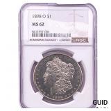 1898-O Morgan Silver Dollar NGC MS62