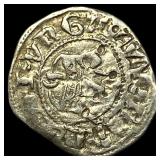 1382-1395 Hungary Mary Silver Denier CLOSELY UNCIR