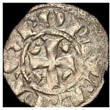 Portugal Crusades Dinis I Silver Dinero NEARLY UN