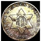 1852 Silver Three-Cent Piece ABOUT  UNCIRCULATED