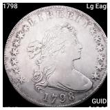 1798 Lg Eagle Draped Bust Dollar NEARLY UNCIRCULAT
