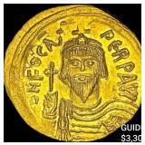 Byzantine Phocas, 602-610 AD Gold Solidus UNCIRCU