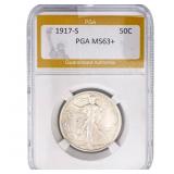 1917-S Standing Liberty Half Dollar PGA MS63+