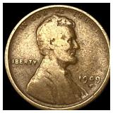 1909-S Lincoln Wheat Cent LIGHTLY CIRCULATED