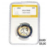 1962 Franklin Half Dollar PGA PR68 DCAM Toned