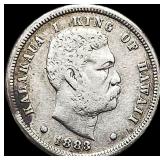 1883 Silver Dime Hawaii NEARLY UNCIRCULATED