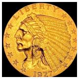 1927 Indian Head Gold $2.50 Quarter Eagle  CLOSEL