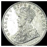 1917 British-India Silver Rupee UNCIRCULATED