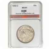 1859-O Seated Liberty Half Dollar AGP MS61