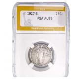 1927-S Standing Liberty Quarter PGA AU55