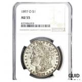 1897-O Morgan Silver Dollar NGC AU55