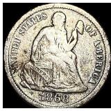 1868 Seated Liberty Dime NICELY CIRCULATED