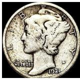 1921-D Silver Mercury Dime LIGHTLY CIRCULATED