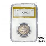 1821 Capped Bust Quarter PGA VF35