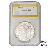 1904-O Morgan Silver Dollar PGA MS65