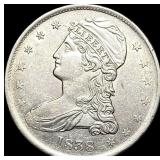 1838 Capped Bust Half Dollar NEARLY  UNCIRCULATED
