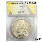 1880-O Morgan Silver Dollar ANACS AU58