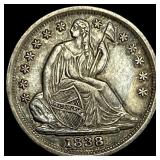 1838 Seated Liberty Half Dime CHOICE AU