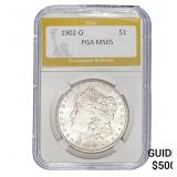 1902-O Morgan Silver Dollar PGA MS65
