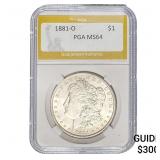 1881-O Morgan Silver Dollar PGA MS64
