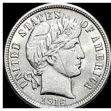 1916 Silver Barber Dime CLOSELY UNCIRCULATED