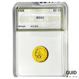 1928 $2.50 Gold Quarter Eagle NGS MS65