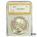 1924 Silver Peace Dollar PGA MS64+