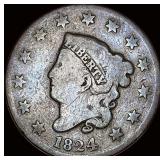 1824 Coronet Head Large Cent NICELY CIRCULATED