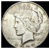 1927-D Silver Peace Dollar ABOUT UNCIRCULATED