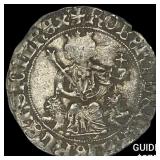 1309-1343 Naples Crusades Silver Robert II NEARLY