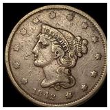 1842 Braided Hair Large Cent ABOUT UNCIRCULATED