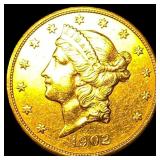 1902-S Gold $20 Liberty Head Double Eagle CHOICE A