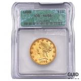 1898 $10 Gold Eagle ICG AU55