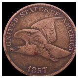 1857 Copper-Nickel Flying Eagle Cent LIGHTLY CIRCU