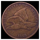 1858 Copper-Nickel Flying Eagle Cent LIGHTLY CIRCU