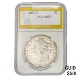 1897-O Morgan Silver Dollar PGA AU55
