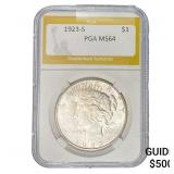 1923-S Silver Peace Dollar PGA MS64