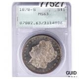1878-S Morgan Silver Dollar PCGS MS63