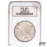 1923 Silver Peace Dollar NGC MS64