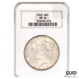 1923 Silver Peace Dollar NGC MS64