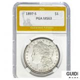 1897-S Morgan Silver Dollar PGA MS63