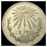 1933-M Mexico Silver 1 Peso UNCIRCULATED