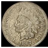 1867 Indian Head Cent NICELY CIRCULATED