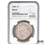 1896 Morgan Silver Dollar NGC MS62