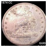 1874-CC Silver Trade Dollar CHOICE BU