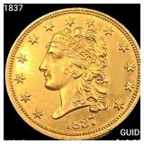 1837 $2.50 Gold Quarter Eagle UNCIRCULATED