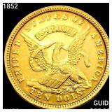 1852 $10 Gold Assay "884" Thous CHOICE AU