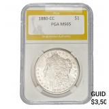 1880-CC Morgan Silver Dollar PGA MS65