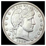 1912 Silver Barber Quarter CLOSELY  UNCIRCULATED