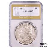 1883-CC Morgan Silver Dollar PGA MS66